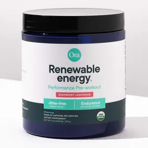 Ora Organic Pre Workout Powder for Men and Women Berry Beet Flavor- Vegan Certified Organic, Soy-Free, Dairy-Free, Gluten-Free- Provides Jitter-Free Energy Boost for Women & Men, 20 Servings