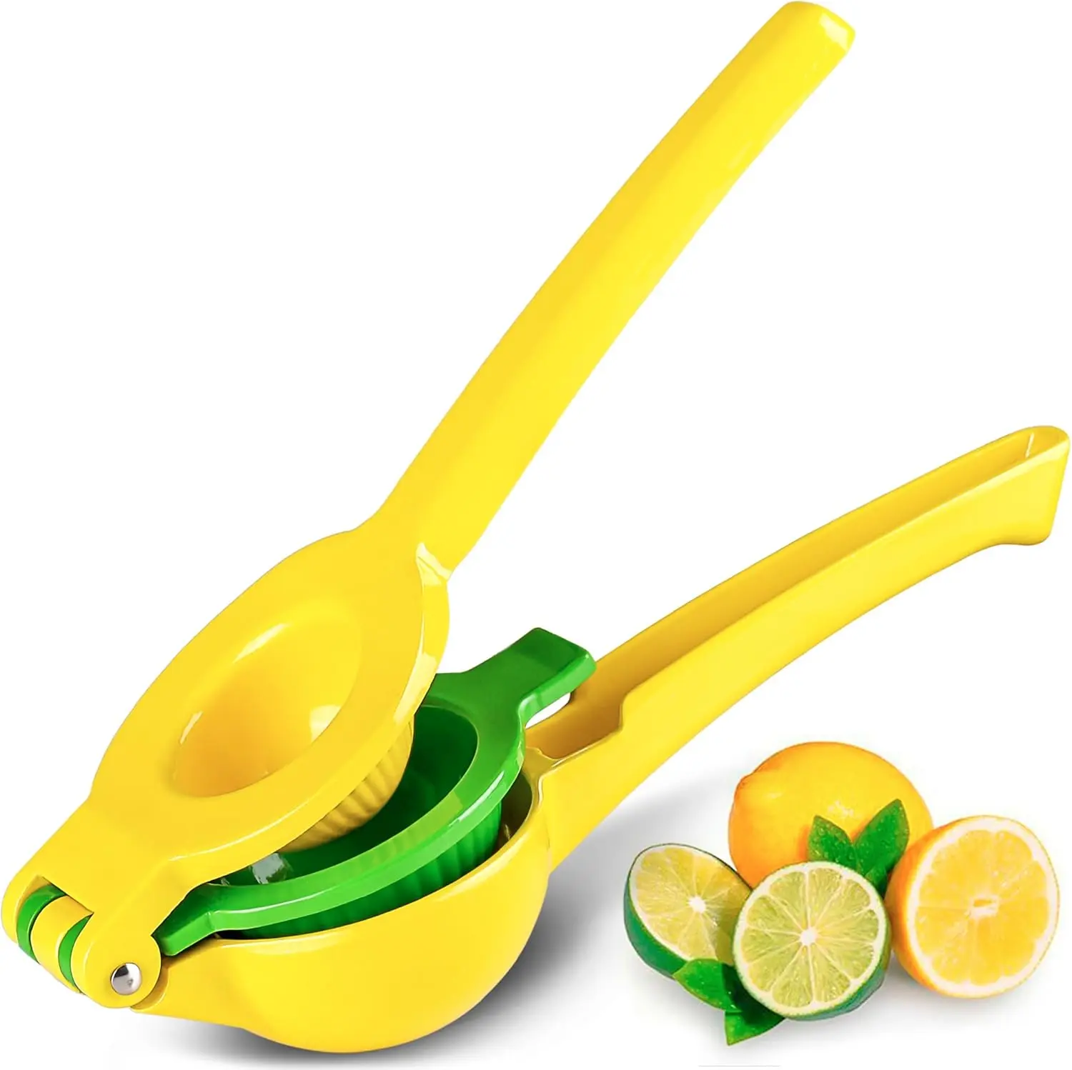 Premium Metal 2-in-1 Lemon Squeezer Sturdy Max Extraction Hand Juicer Easy to Clean Manual Citrus Juicer Easy-Use Lemon Juicer Squeezer for Lemons Limes Oranges