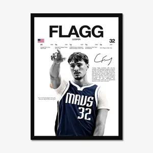 Cooper Flagg Hardline Series Poster - Next Gen Basketball Era Wall Art - Modern Aesthetic Decor - Gift for Teens [UNFRAMED]