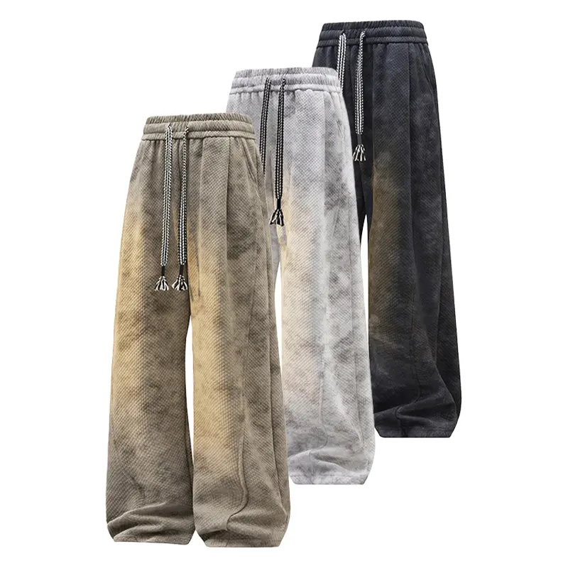 Men's Stylish Tie-Dye Joggers, Loose Fit Knit Trousers with an Elastic Drawstring Waist for Casual Streetwear, Jogger