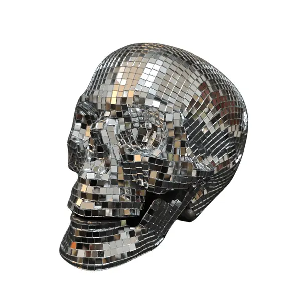 6-Inch Disco Skull Decoration