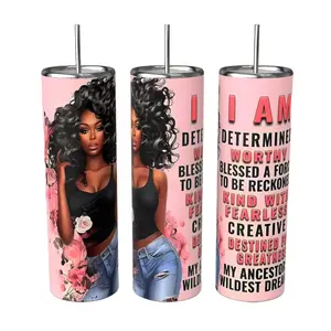 I am 20oz Stainless Steel Tumbler - Reusable Drinkware with Insulated Lid & Straw, Hand Wash Only, High Quality