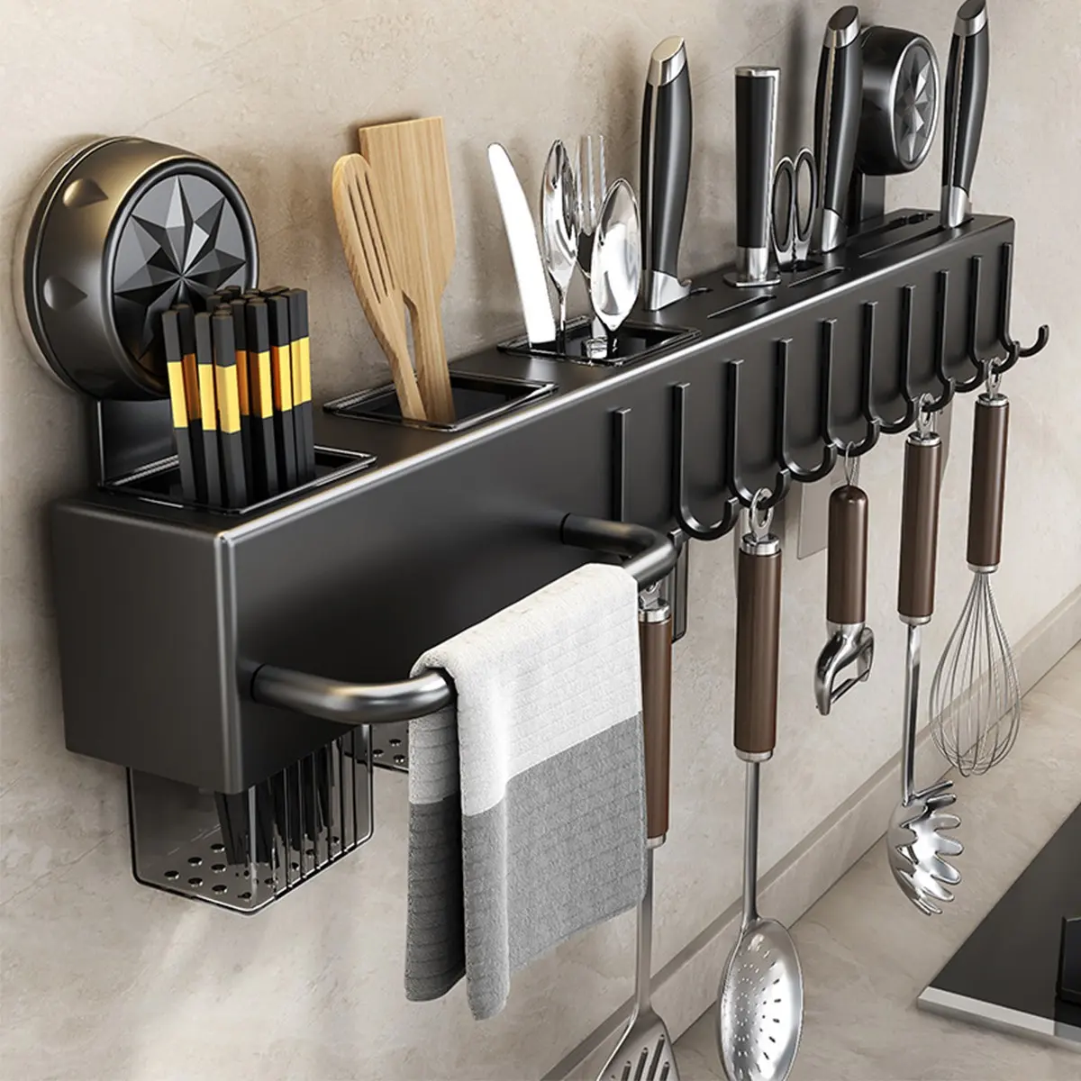 Sink Mount Kitchen Utensil Organizer Rack, Cutters Holder, Durable Sink Storage Solution for Cutlery & Tools, Space-Saving Design for Modern Kitchens, Kitchenware for Home