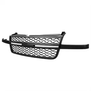 212 MAIN Black Honeycomb Front Hood Grille - Lightweight, Unique-Look Car Grille for 2005-2006 Chevy Silverado 1500 Truck
