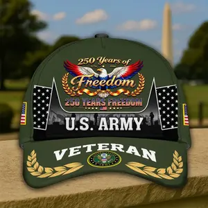 Premium America 250th Anniversary US Veterans Baseball Hats , Gifts For U.S. Veterans, Gifts For Independence Day, Veterans Day.