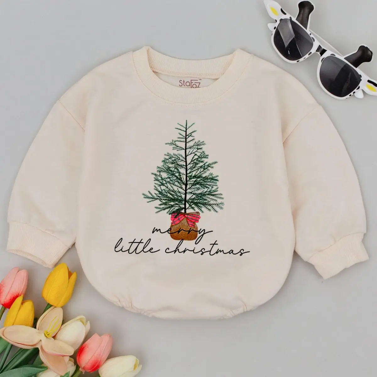 Merry Little Christmas Bubble Romper, 1st Christmas, Baby Holiday Outfit, Baby Shower, Funny Christmas Baby Clothes, Personalized Xmas Gift