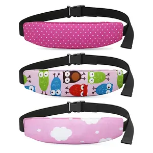 3 Pcs Carseat Head Support,Car seat Straps Pillow Support Ban,Stroller Neck Relief Strap Headrest,Slumber Sling Sleep Positioner for Toddler Infants Child Children(Stars, Owls, Clouds)