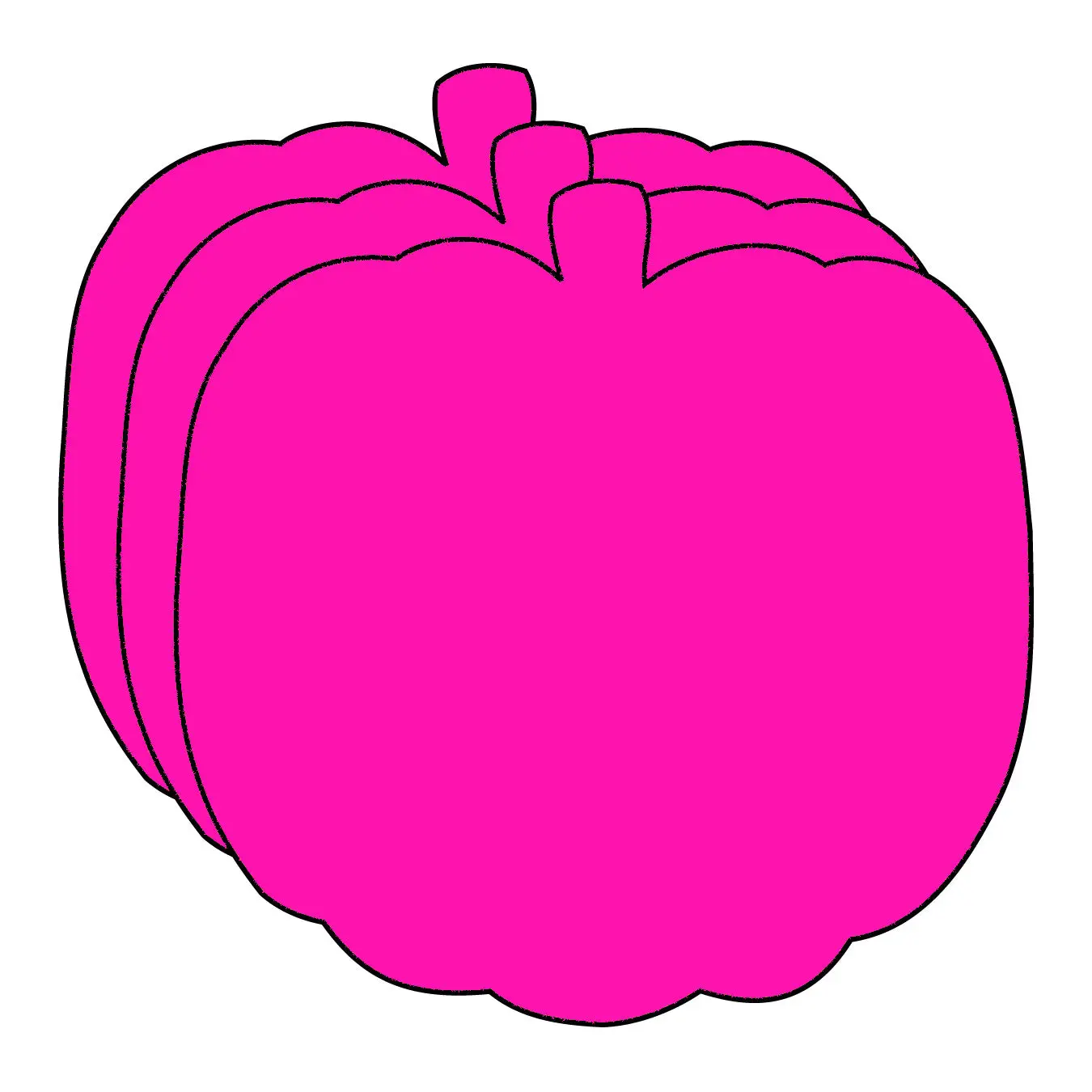 SHAPES ETC. Neon Colored Cardstock Spooky Pumpkin Cut-Outs, 3"x3" Small Single-Color Bright Pink Halloween Crafts & DIY Decor Accessories