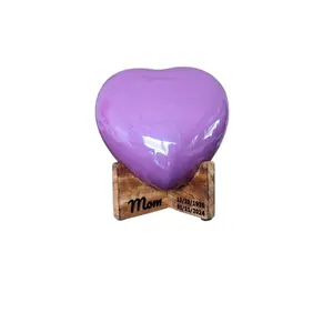 Devine Purple Heart Keepsake - High Gloss Mini Cremation Urn (Small and Medium)