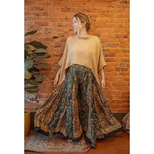 Hippie Patchwork Wide Leg Pants