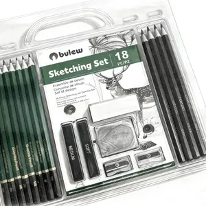 18-Piece Art Sketching Tool Set for Students, Drawing Pencils Charcoal Sticks, Quick Sketching Tools, Ideal for Artists and Beginners