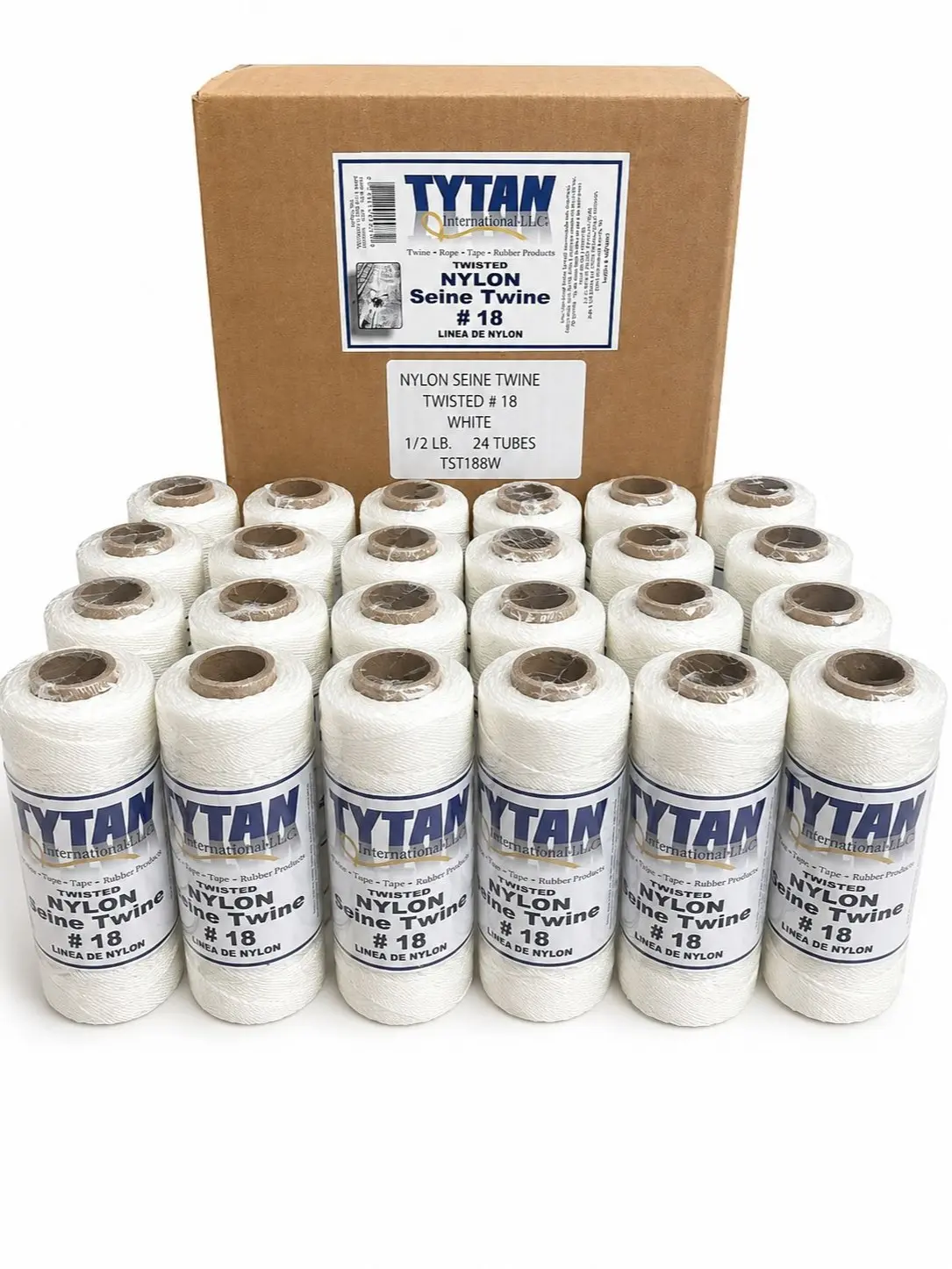 Twisted Nylon Seine Twine #18 – Caja de 24 Rollos