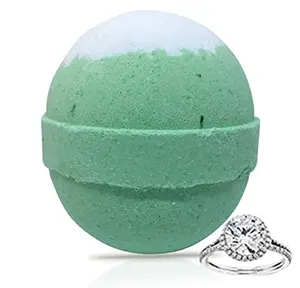 Soapie Shoppe Aloe Ring Bath Bomb with Surprise Ring Made in America XL Bath Bomb Floats Bubbles Froths Sea Salt Essential Oils Perfect Gift