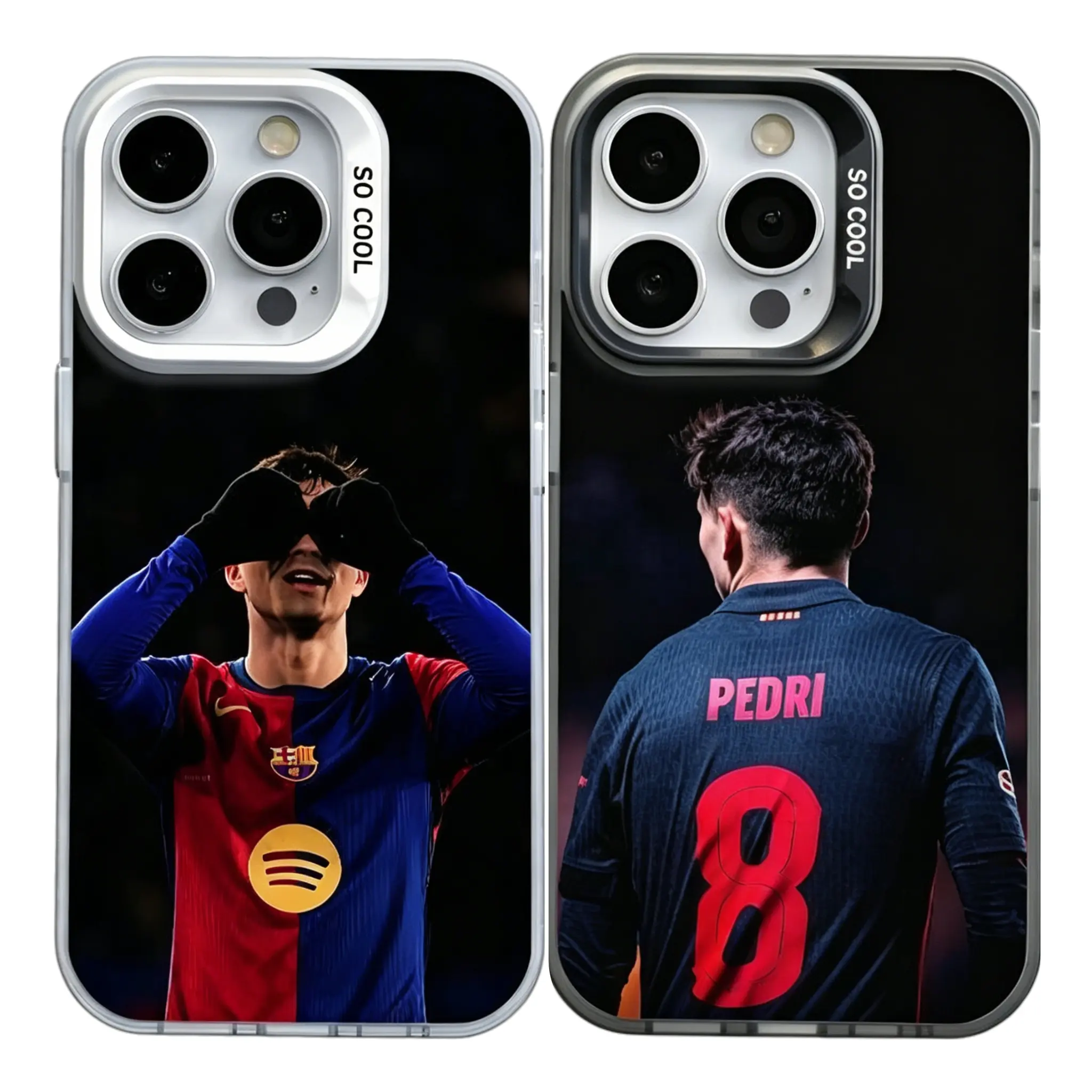 Pedri Barcelona #8 Phone Case - Football Star Design, Anti-Drop Acrylic Cover for iPhone 17 Pro Max/16/15/14/13/12/11/XS Plus Samsung S21 S22 S23 S24 S25