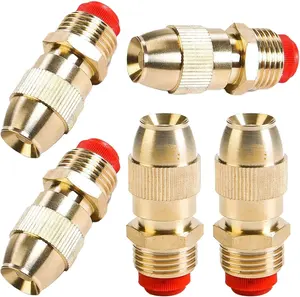 5Pcs Brass Misting Nozzles, 1/2 inch High Pressure Spray Misting Nozzle, Adjustable Misting System Nozzle, Atomizer Mister Nozzles for outdoor Plant Garden Patio Greenhouse