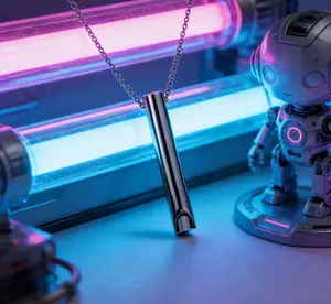 Healing anti-anxiety stress-relief whistle pendant, meditation breathing training necklace, unisex fashion accessory