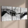 Wooden Framed Canvas Painting, 3 Counts/set Hand Pattern Wall Art, Decorative Wall Art, Room Wall Art, Modern Art Wall Decoration, Home Decoration Canvas Prints Poster, Solid Wooden Frame, Artistic, Universal Aesthetic