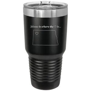 North Dakota Heart 30 oz Tumbler | Black