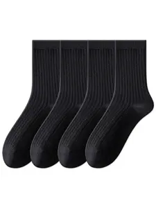 4 Pairs of Women's Crew Fussy Thermal Socks, Cozy Solid Color Warm, Skin-friendly and Fluffy, Home Plush Floor Socks, Comfortable and Soft, Sweat Wicking Sleep Socks, Good Christmas Gifts for Friends and Family, Ideal for Home Wear, Warm Keeping