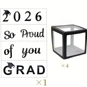 2026 Graduation Party Gift, 4 Balloon Boxes, Printed with 'proud of You' for 2026 Graduates, Perfect for Graduation Celebrations