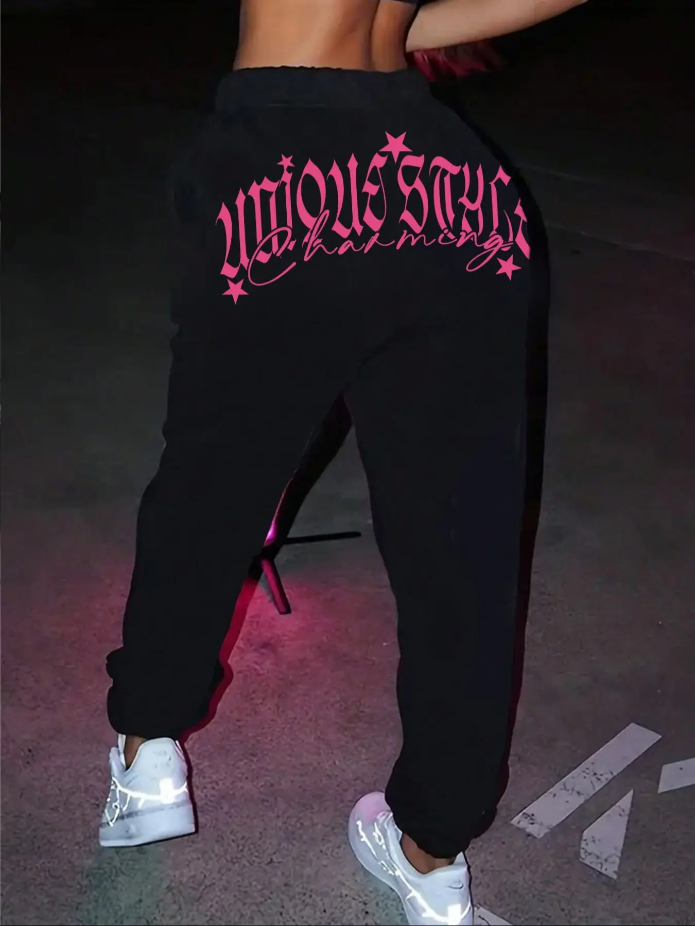 Women's Fashion Letter Print Jogger Pants, Casual Loose-Fitting Street Style Long Pants, All Season Wear, Daily Versatile Clothing, Casual Sports Trousers