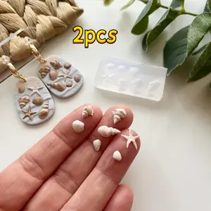 2-Pack Small Silicone Molds, Resin Silicone Molds for Polymer Clay, Durable and Easy-To-Use Craft Molds, Perfect for Handmade Crafts