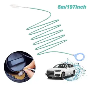 Car Sunroof Drain Clog Remover - 197inch Hose Tube Long Nylon Flexible Car Sunroof Drain Cleaning Brush for Unclog, Summer Windshield Wiper Tank Door