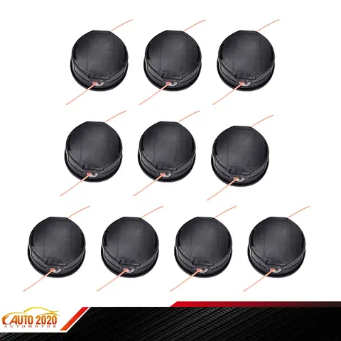 CROSSDESIGN String Trimmer Heads Package - 10-Head Pack/10pcs or 5pcs Options, High-Quality Lawn Mowing Accessories with Adaptors, Compatible with Echo Speed Feed 400, SRM 225, F Series & Shindaiwa, Holds Up To 20ft.080-.095 Line