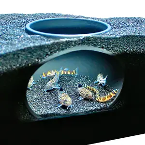 Aquarium Underground Cave Dome | Viewing Fish & Shrimp Under Gravel Tunnel | Fish Tank Decor Decoration Hideout Perfect for Corydora Catfish, Kuhli Loach, Clown Loach, Pleco