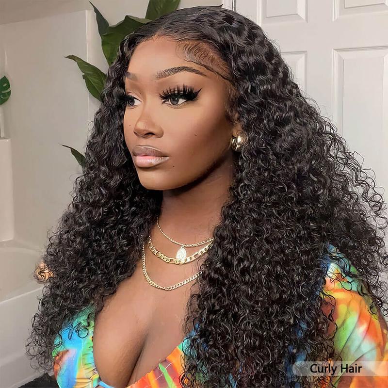 [28inch=$123] Suntuhair 180% Density 13x6 13x4 Jerry Curly HD Lace Front Wig Human Hair Full Lace Frontal Human Hair Wigs for Women Pre Bleached Knot Cheap Wig