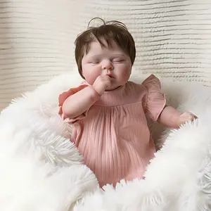 Peaches Lifelike Reborn Baby Doll 20 inch 50 cm Vinyl Limbs Realistic Newborn Dolls Weighted Dolls for Kids Age 3+ with Handmade Nails and Soft Baby Powder Scent