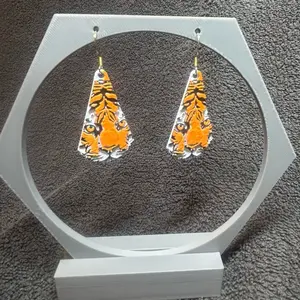 Tiger Earrings - Unique Design with Tiger Pattern, Ideal for All Seasons, Perfect for Women