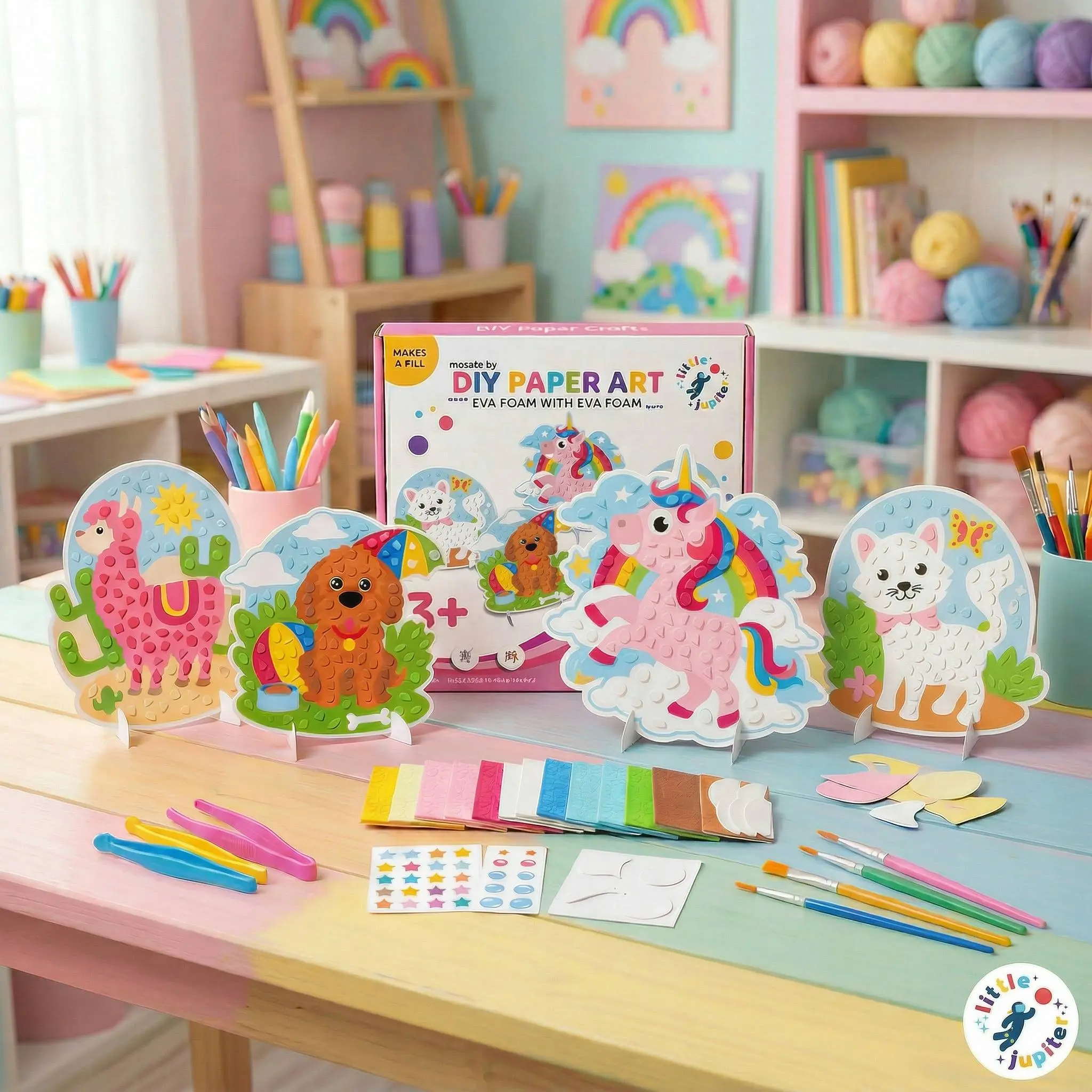 Little Jupiter DIY EVA Foam Scene – Animals, Adventure & Christmas Craft Kits