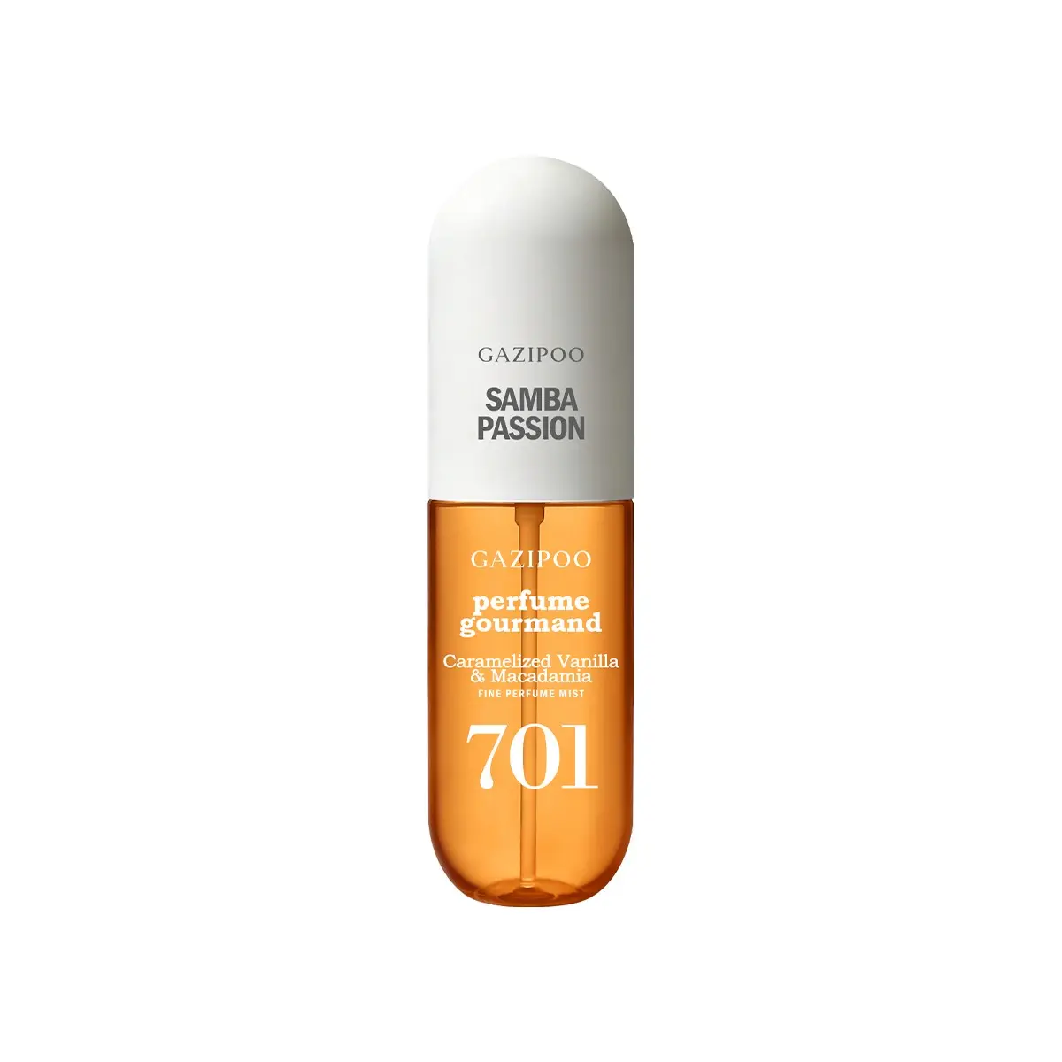 Gazipoo Samba Passion Perfume, Aromatic Sweet Scent, Caramel Sweet Top Note, Vanilla and Macadamia Middle Note, Sea Salt Balancing Base Note