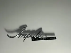 NEW 1971-1976 Impala Custom Script Emblem Coupe Rear Sail Panel Badge