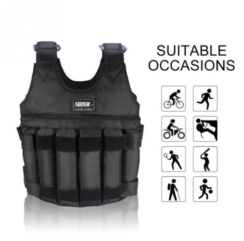 IronFlex™ Adjustable Weighted Vest: 20-110 lbs Workout Gear for Men