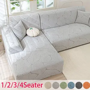 Leaf Pattern Sofa Cover, Waterproof Anti-Dirty Full Coverage Non-Slip Dustproof, Universal Fit for 1 to 4 Seater Sofas, Pet Scratch Protection