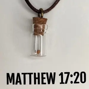 Mustard seed necklace Inspirational Jewelry Personalized Initials