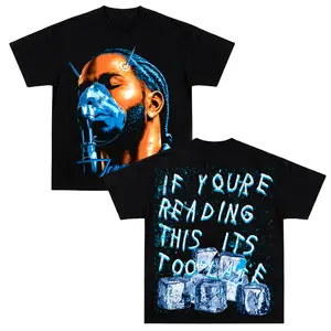 If Youre Reading This Its Too Late Iceman Graphic Tee, Drake Hip Hop Rap Fan Shirt, Icy Blue Big Face Double Side Print T-Shirt, OVO Music Lover Gift, Unisex Black Oversized Streetwear Tee, Champagne Papi Rap Culture Merch, Gift for Him Her 2026