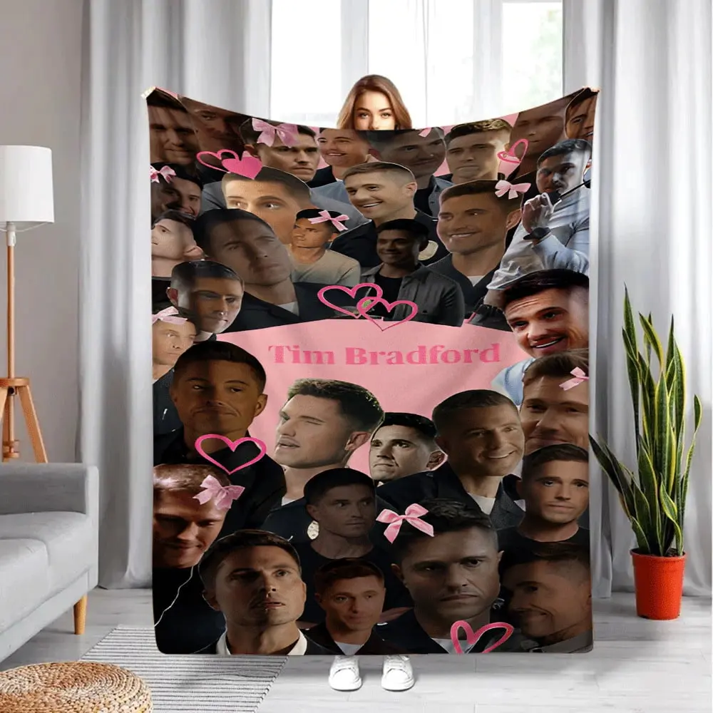 The Rookie TV Show Print Blanket, Tim Bradford Rosen Lopez Wade Design, Ultra Soft Breathable Flannel Throw, Wrinkle & Stain Resistant, Machine Washable Polyester Travel/Couch Bed Blanket, Wrinkle Resistant, Tv Print