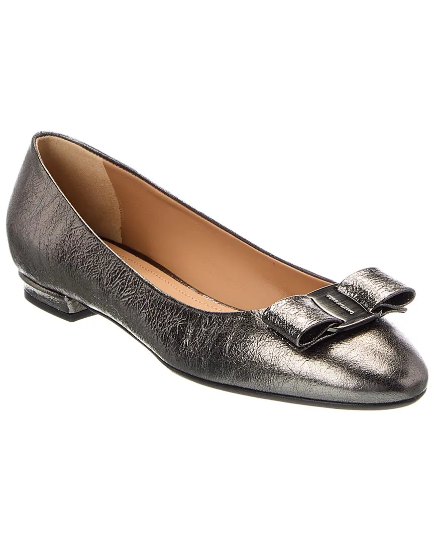 Ferragamo Leather Ballerina Flat