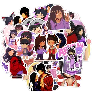 Aphmau And Aaron Pack 20 PCS Stickers Game Funny Graphic Waterproof Stickers Pack, Decorative Car Wall Bottle PC Book Vinyl Stickers Decal