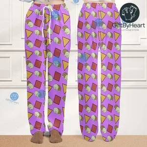 Kpop Demon Hunters Pajama Pants, Zoeys Turtle Print Sleepwear, Sleepy Vibes Pajama Pants – Chill & Relax