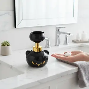 Cat Paw Foaming Soap Dispenser – Press Activated Refillable Hand Soap Pump with Paw-Shaped Foam, Cute Bathroom & Kitchen Decor, Fun Gift for Kids & Cat Lovers
