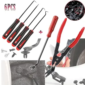 6-Piece Heavy-Duty Car Fastener Removal Tool Set, Ergonomic Handle Design for Easy Use, Durable Metal Construction for Auto Repair, Automotive Repair Tools, Automotive Maintenance Tools