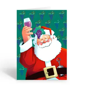 Stonehouse Collection Wine Christmas Cards, Wine Lover Holiday Card, 12 Holiday Cards and Envelopes - Made in the USA