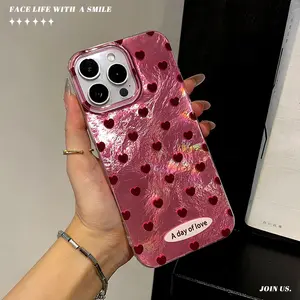 Silver Foundation iPhone Case for 16 Pro Max 17 |   Swirl Heart Design, Large Camera Cutout, Shockproof Cover