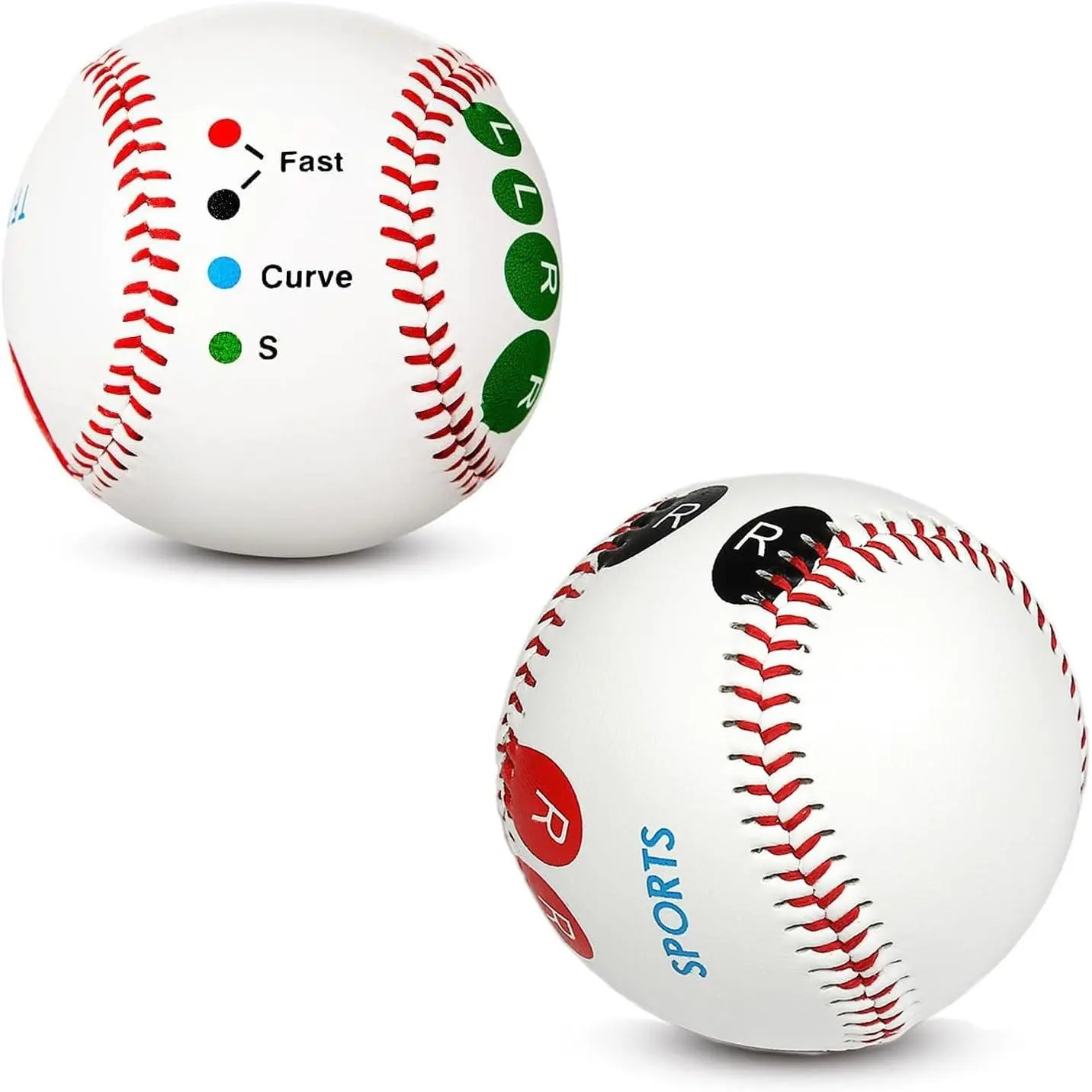 2 count Pitch Practice, Baseball Pitching Grip Pitch Practice,Finger Placement Markers Baseball  Equipment for Teenagers Beginners to Learn Multiple Baseball Grips.-Soft/Hard