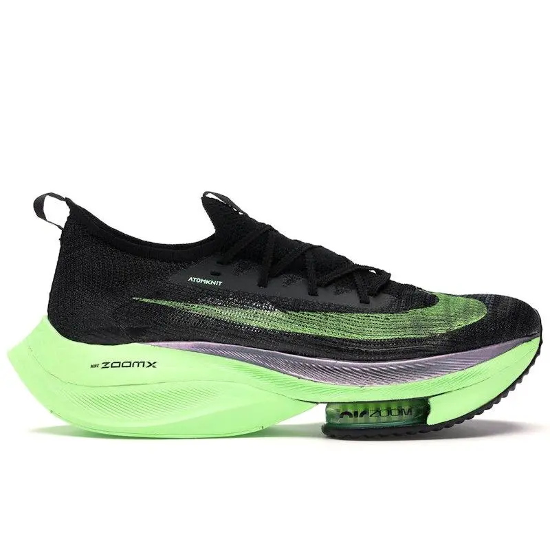 Nike Men's Air Zoom Alphafly Next% Black Electric Green Running Shoes, from StockX
