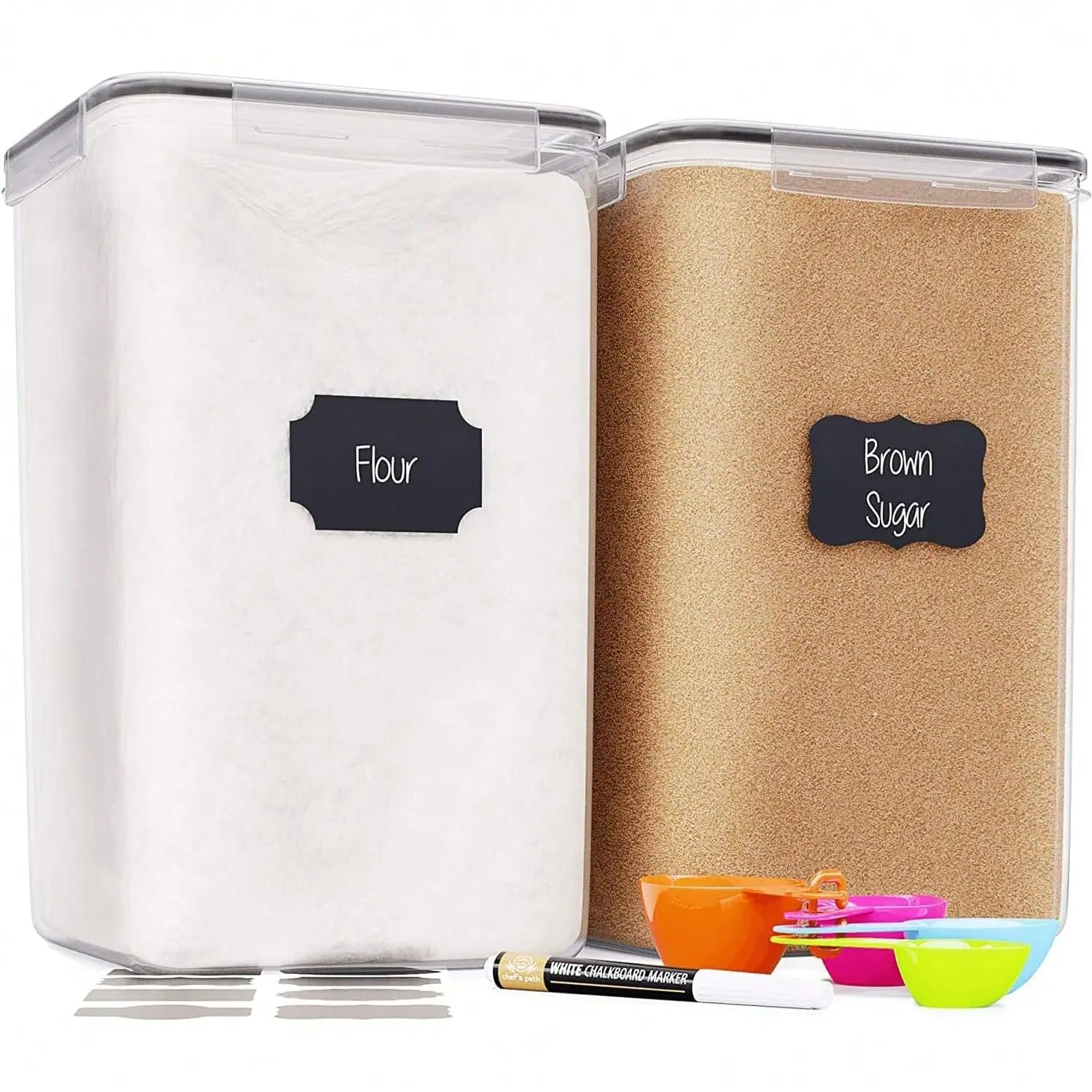 9.5L Extra Large Airtight High Capacity Plastic Food Storage Container with Storage Container Lid, Anti-Leak Cannister for Grains, Pantry Organization (Rice, Pasta, Sugar, Flour), High Capacity Container